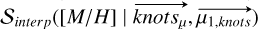 $\mathcal{S}_{{interp}}\left([M / H] \mid \overrightarrow{{knots}_{\mu}}, \overrightarrow{\mu_{1, {knots}}}\right)$