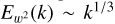 ${E_{{w^2}}}\left( k \right)\~{k^{1/3}}$