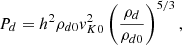 $$ \begin{aligned} P_d = h^2\rho _{d0}v_{K0}^2\left(\frac{\rho _d}{\rho _{d0}}\right)^{5/3}, \end{aligned} $$
