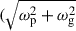 $ (\sqrt{\omega_{\mathrm{p}}^2 + \omega_{\mathrm{g}}^2} $