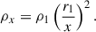 $$ \begin{aligned} \rho _{x} = \rho _1 \left(\frac{r_1}{x}\right)^2. \end{aligned} $$