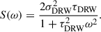 $$ \begin{aligned} S(\omega )= \frac{2\sigma _{\rm DRW}^2 \tau _{\rm DRW}}{1+\tau _{\rm DRW}^2 \omega ^2}. \end{aligned} $$