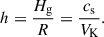 $$ \begin{aligned} h = \frac{H_{\rm g}}{R} = \frac{c_{\rm s}}{V_{\rm K}}. \end{aligned} $$