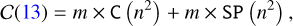 \mathcal{C}\eqref{eq:og_gsc} = m\times\texttt{C}\left(n^2\right) + m\times\texttt{SP}\left(n^2\right)