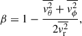 $$ \begin{aligned} \beta = 1-\frac{\overline{v_{\theta }^{2}}+\overline{v_{\phi }^{2}}}{2\overline{v_{\rm {r}}^{2}}} ,\end{aligned} $$