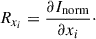 $$ \begin{aligned} R_{x_i}=\frac{\partial I_{\rm norm}}{\partial x_i}\cdot \end{aligned} $$