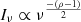 $ I_\nu \propto \nu^{\frac{-(\rho - 1)}{2}} $