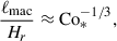 $$ \begin{aligned} \frac{\ell _{\rm mac}}{H_r}&\approx \mathrm{Co} _*^{-1/3}, \end{aligned} $$