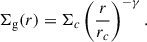 $$ \begin{aligned} \Sigma _{\mathrm{g} } (r) = \Sigma _{c} \left( \frac{r}{r_{c}}\right)^{-\gamma }. \end{aligned} $$