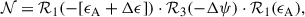 $$ \begin{aligned} {\mathcal{N} } = {\mathcal{R} }_1(-[\epsilon _{\rm A}+\Delta \epsilon ])\cdot {\mathcal{R} }_3(-\Delta \psi )\cdot {\mathcal{R} }_1(\epsilon _{\rm A}), \end{aligned} $$