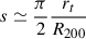 $$ \begin{aligned} s \simeq \frac{\pi }{2} \frac{r_t}{R_{\rm 200}} \end{aligned} $$