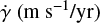 $\dot \gamma \left( {{\rm{m}}{{\rm{s}}^{ - 1}}/{\rm{yr}}} \right)$