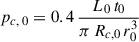 $ p_{c,\,0} = 0.4\,\frac{L_0\,t_0}{\pi\, R_{c,0}\,r_0^3} $