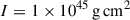 $ I = 1\times 10^{45}\, \rm g\, cm^2 $