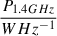 $ \frac{P_{1.4GHz}}{W Hz^{-1}} $