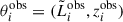 $ \theta_i^\text{obs} = (\tilde{L}_i^\text{obs},z_i^\text{obs}) $