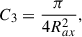 $$ \begin{aligned} C_3 = \dfrac{\pi }{4R_{ax}^2}, \end{aligned} $$