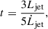 $$ \begin{aligned} t = \dfrac{3L_{\text{jet}}}{5\dot{L}_{\text{jet}}}, \end{aligned} $$