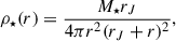 $$ \begin{aligned} \rho _\star (r) = \frac{M_\star r_J}{4\pi r^2(r_J+r)^2}, \end{aligned} $$