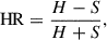 $$ \begin{aligned} \mathrm{HR} = \dfrac{H - S}{H + S}, \end{aligned} $$