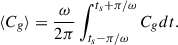 $$ \begin{aligned} \langle C_g\rangle =\frac{\omega }{2\pi } \int _{t_s-\pi /\omega }^{t_s+\pi /\omega } C_g dt. \end{aligned} $$