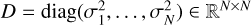 $\[D=\operatorname{diag}\left(\sigma_{1}^{2}, \ldots, \sigma_{N}^{2}\right) \in \mathbb{R}^{N \times N}\]$