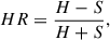 $$ \begin{aligned} HR = \frac{H-S}{H+S}, \end{aligned} $$
