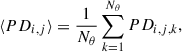 $$ \begin{aligned} \langle PD_{i, j} \rangle = \frac{1}{N_{\theta }} \sum _{k=1}^{N_{\theta }} PD_{i, j, k}, \end{aligned} $$