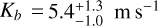 $K_{b}= 5.4_{-1.0}^{+1.3} \mathrm{~m} \mathrm{~s}^{-1}$