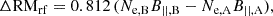 $$ \begin{aligned} \Delta \mathrm{RM_{\rm rf}} = 0.812\,(N_{\rm e,B} B_{\rm ||,B} - N_{\rm e,A} B_{\rm ||,A}), \end{aligned} $$