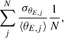 $$ \begin{aligned} \sum _j^N \frac{\sigma _{\theta _{E, j}}}{\langle \theta _{E, j}\rangle } \frac{1}{N}, \end{aligned} $$