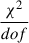 $ \frac{\chi^2}{dof} $