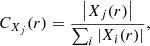 $$ \begin{aligned} C_{X_j}(r) = \frac{\left| X_j(r) \right|}{\sum _i \left| X_i(r) \right| }, \end{aligned} $$