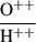 $ \frac{\mathrm{O}^{++}}{\mathrm{H}^{++}} $