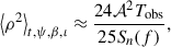 $$ \begin{aligned} \left\langle \rho ^2 \right\rangle _{t,\psi ,\beta ,\iota } \approx \frac{24 \mathcal{A} ^2 T_{\rm obs}}{25 S_n(f)}, \end{aligned} $$