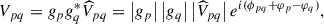 $$ \begin{aligned} V_{pq} = g_p g_q^* \widehat{V}_{pq} = \left|g_p\right| \left|g_q\right| \left|\widehat{V}_{pq}\right| e^{i(\phi _{pq} + \varphi _p - \varphi _q)}, \end{aligned} $$