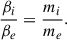 $$ \begin{aligned} \frac{\beta _i}{\beta _e}=\frac{ m_i}{m_e}. \end{aligned} $$