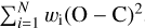 Mathematical equation: $\mathop \sum \limits_{i = 1}^N {w_{\rm{i}}}{({\rm{O}} - {\rm{C}})^2}$