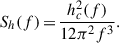 $$ \begin{aligned} S_h(f) \,{=}\, \dfrac{h_c^2(f)}{12\pi ^2f^3}. \end{aligned} $$