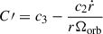 $ C\prime = c_3 - \frac{c_{2} \dot{r}}{r\Omega_{\mathrm{orb}}} $