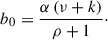 $$ \begin{aligned} b_0 = \frac{\alpha \,(\nu +k)}{\rho +1}\cdot \end{aligned} $$