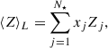 $$ \begin{aligned}&\langle Z \rangle _L = \sum _{j = 1}^{N_{\star }} x_j Z_j, \end{aligned} $$