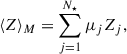 $$ \begin{aligned}&\langle Z \rangle _M = \sum _{j = 1}^{N_{\star }} \mu _j Z_j, \end{aligned} $$