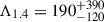 $ \Lambda_{1.4} = 190^{+390}_{-120} $
