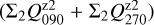 $\left( {{{\rm{\Sigma }}_2}Q_{090}^{Z2} + {{\rm{\Sigma }}_2}Q_{270}^{Z2}} \right)$