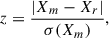 $$ \begin{aligned} z=\frac{|X_m - X_r|}{\sigma (X_m)}, \end{aligned} $$