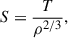 $$ \begin{aligned} S = \frac{T}{\rho ^{2/3}}, \end{aligned} $$