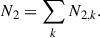 $$ \begin{aligned} N_2 =\sum _k N_{2,k}. \end{aligned} $$