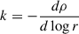 $ k=-\frac{d\rho}{d\log r} $