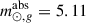 $ m_{\odot,g}^{\mathrm{abs}}= 5.11 $